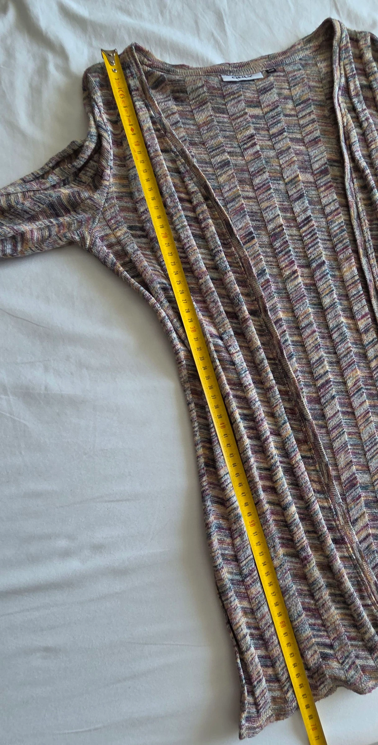 Long heathered cardigan XS Only open fine knit vest – photo 10